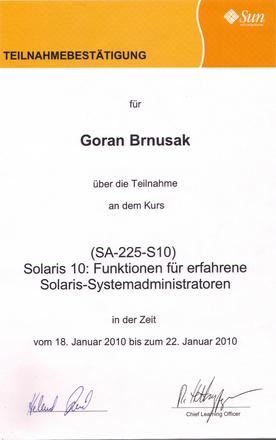 Solaris10 erfahrene Systemadministratoren